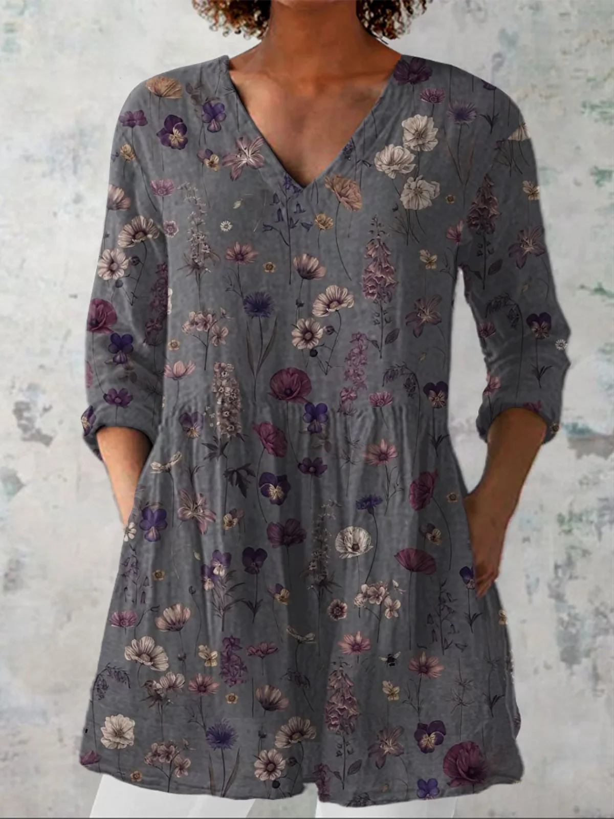 SANDRA | BLUSA LARGA CON ESCOTE EN V