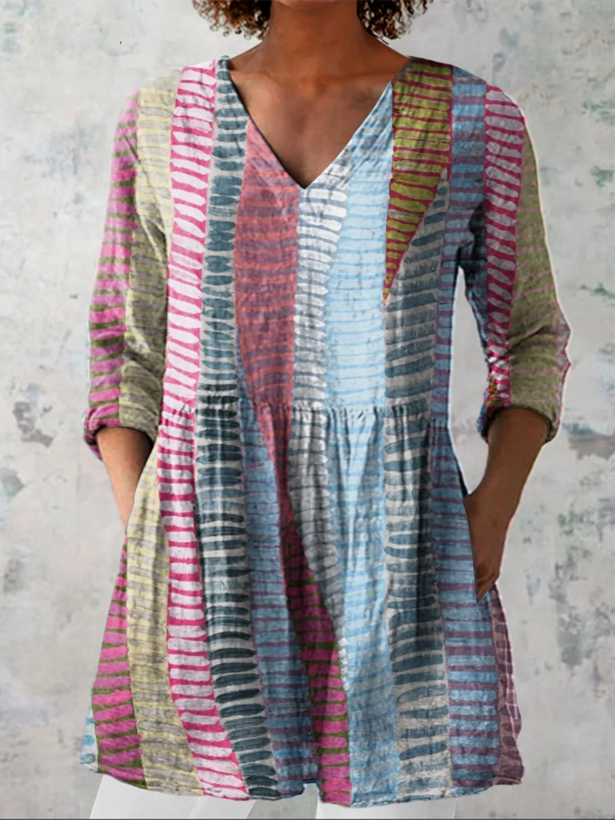 DANICA | BLUSA LARGA CON ESCOTE EN V