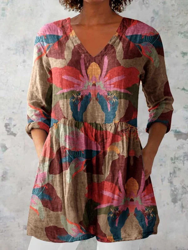 ARMONIA | BLUSA LARGA CON ESCOTE EN V
