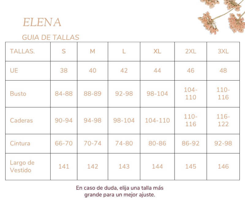 Guía de tallas