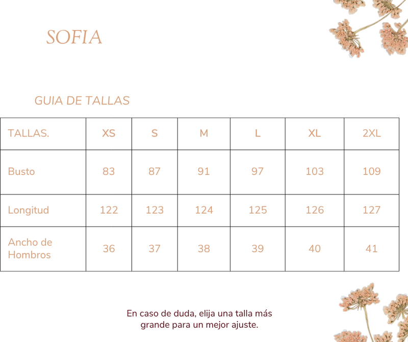 Guía de tallas