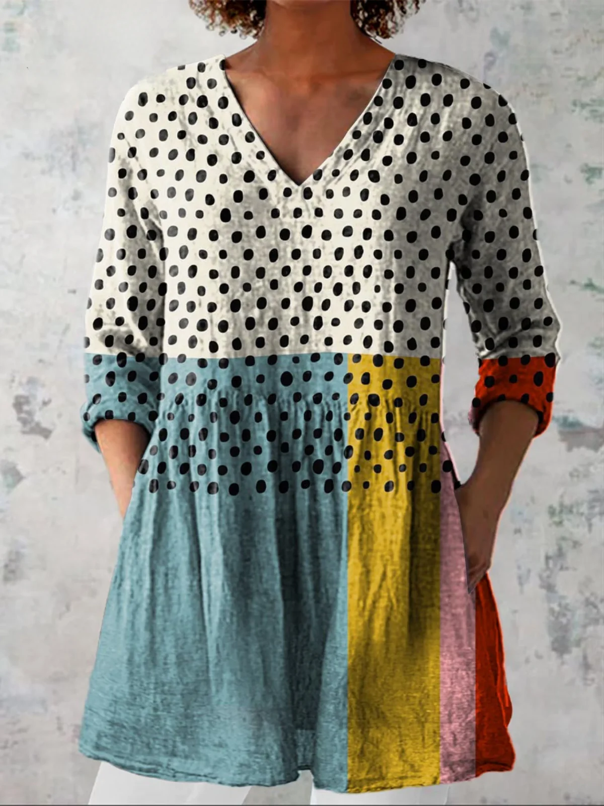 ELISABETH | BLUSA LARGA CON ESCOTE EN V