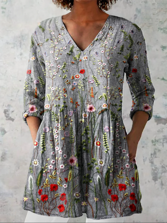 LANA | BLUSA ALRGA CON ESCOTE EN V