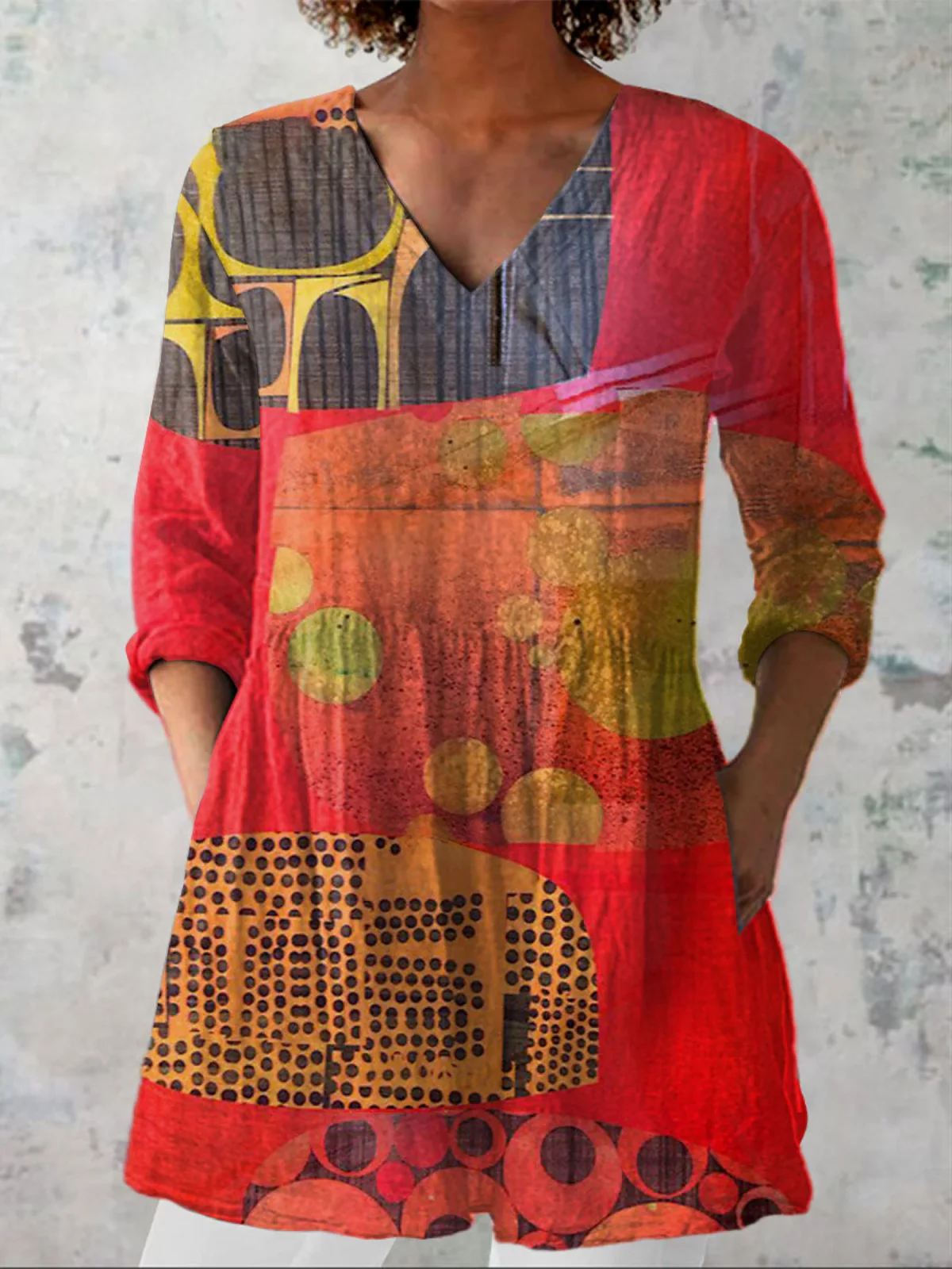 IRINA | BLUSA LARGA CON ESCOTE EN V