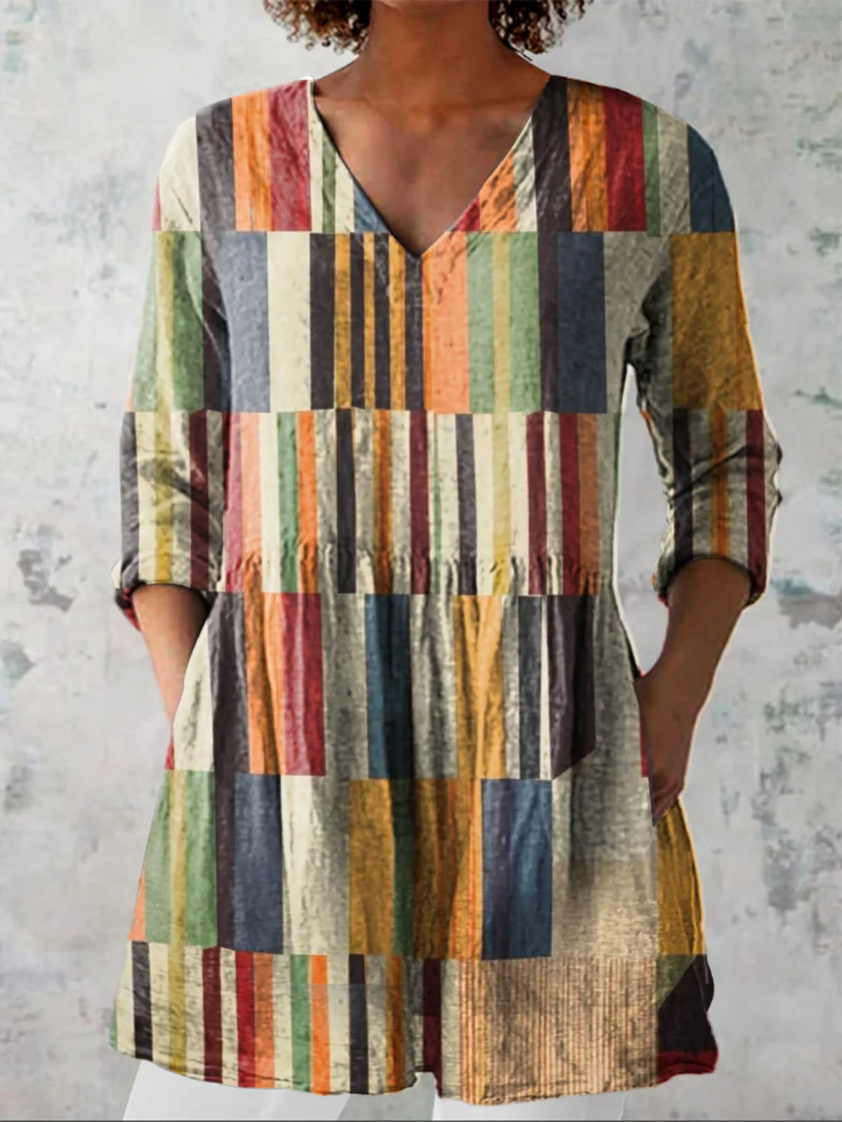 FARRAH | BLUSA LARGA CON ESCOTE EN V
