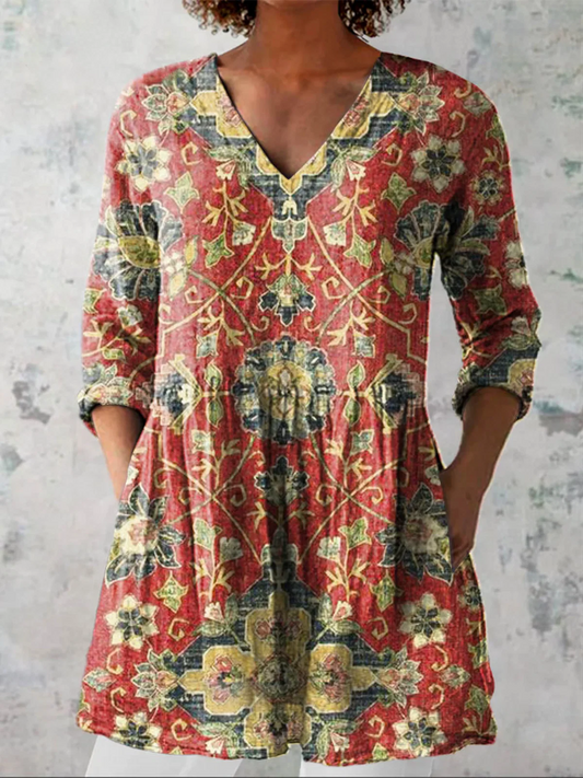 DANA | BLUSA LARGA CON ESCOTE EN V