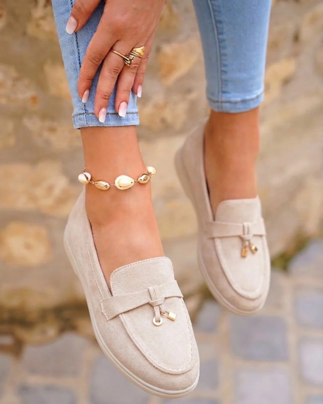 Mocasines Maris Beige