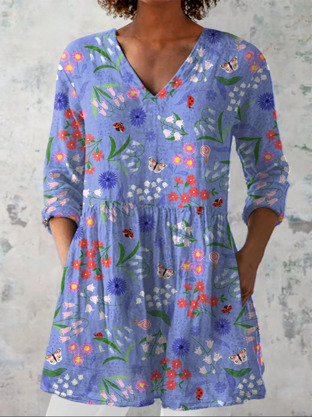 AILEEN | BLUSA LARGA CON ESCOTE EN V