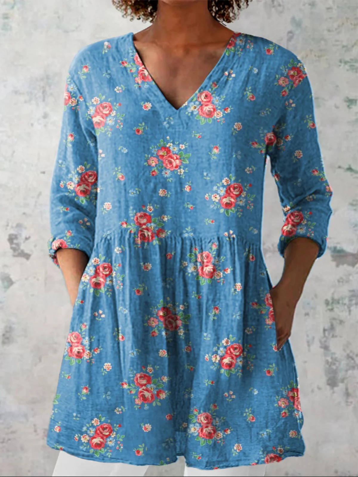MERY | BLUSA LARGA CON ESCOTE EN V
