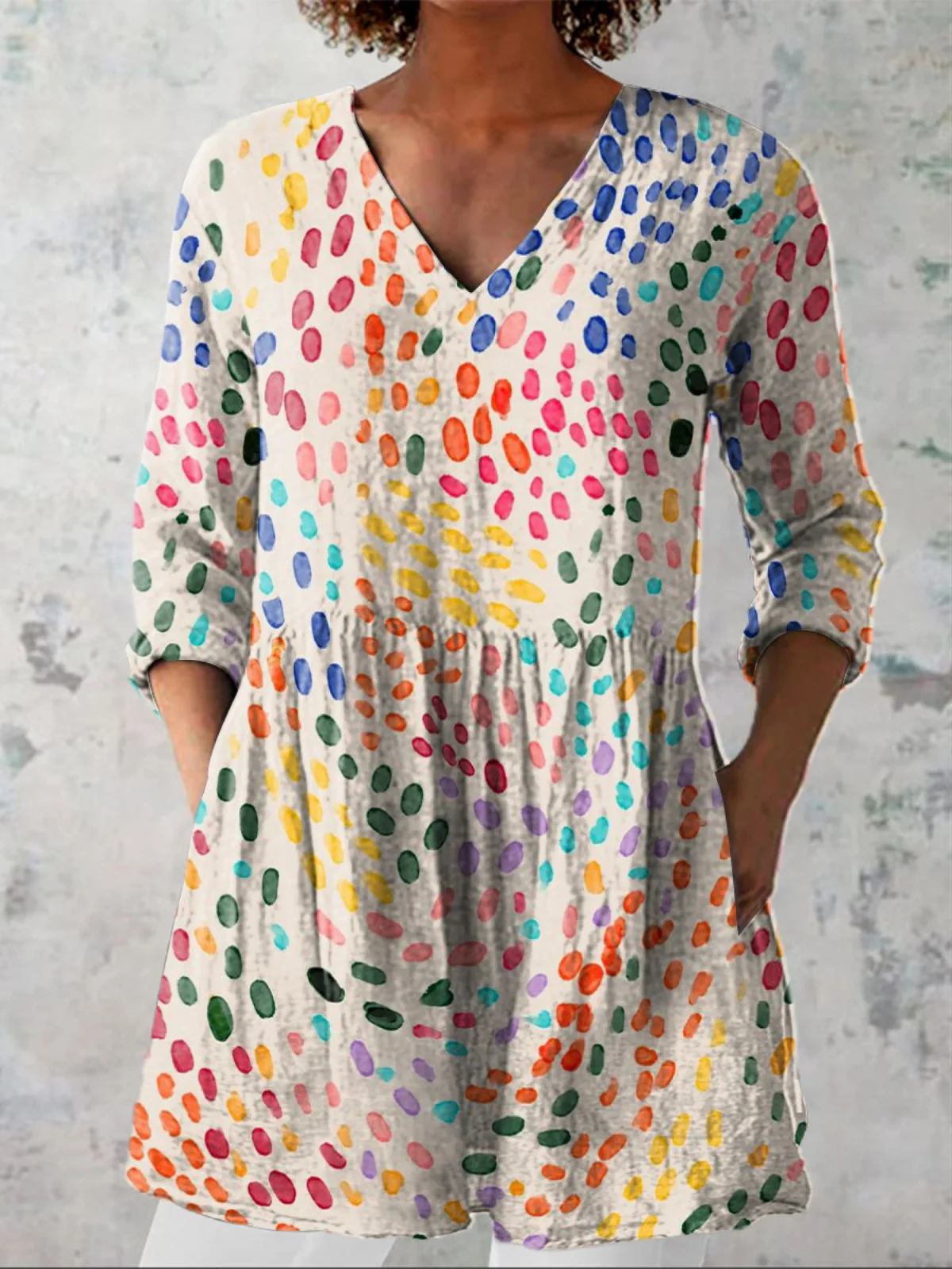 VERONICA | BLUSA LARGA CON ESCOTE EN V