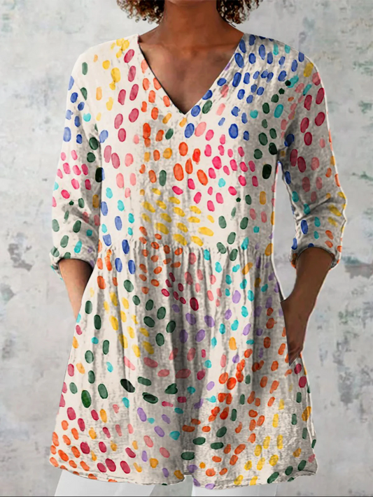VERONICA | BLUSA LARGA CON ESCOTE EN V