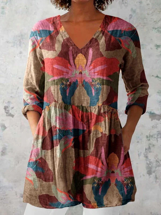 ARMONIA | BLUSA LARGA CON ESCOTE EN V