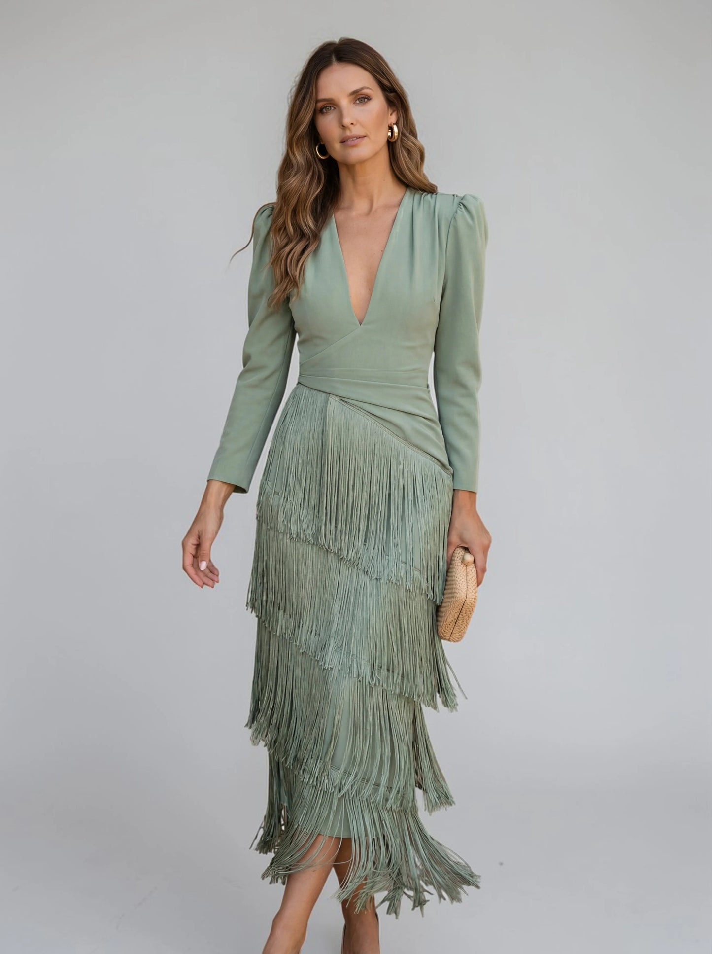 SOFÍA | ELEGANTE VESTIDO CON FLECOS