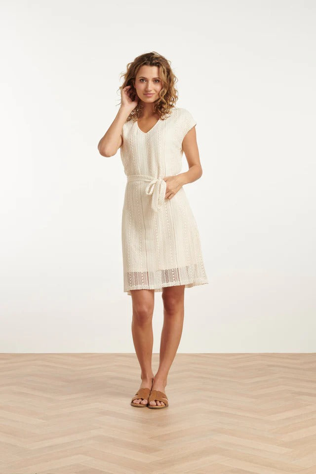 Vestido tipo encaje | Blanco roto